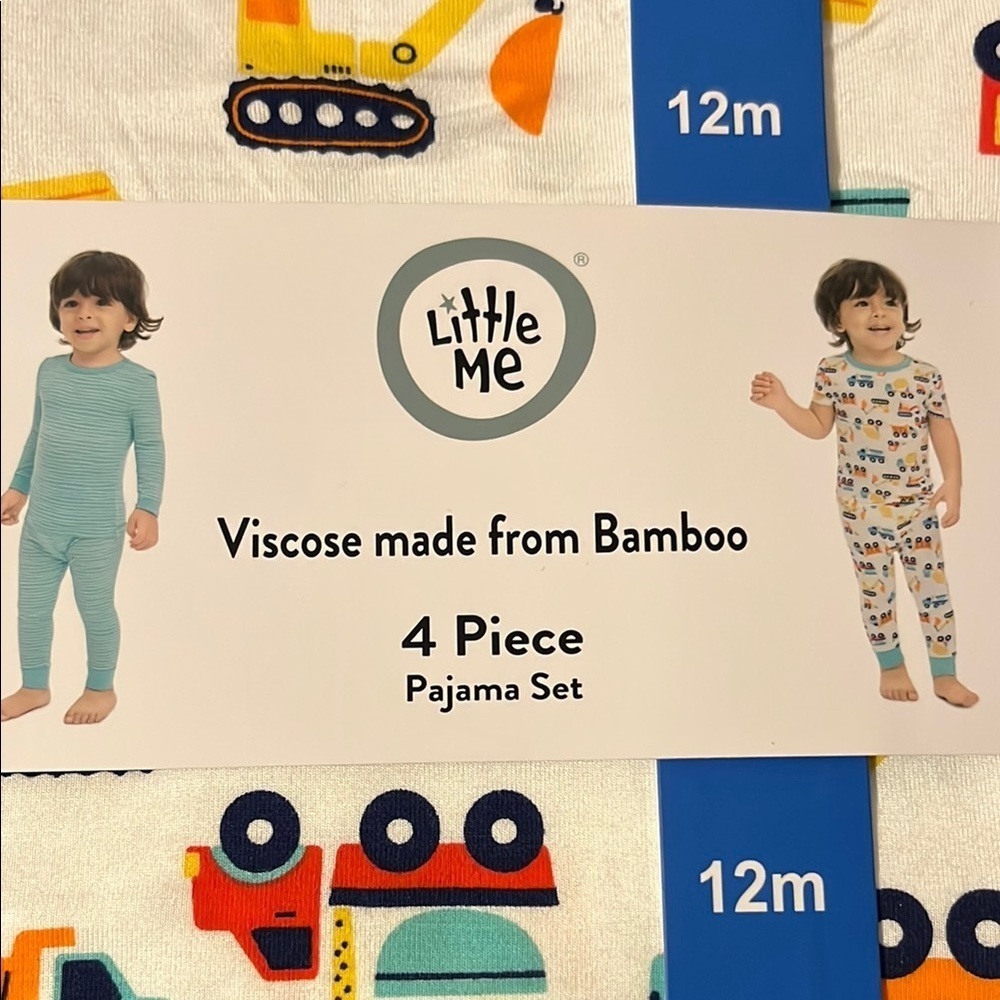 Little Me Construction Vehicle Pajama Set - Multicolor - Picture 2 of 4